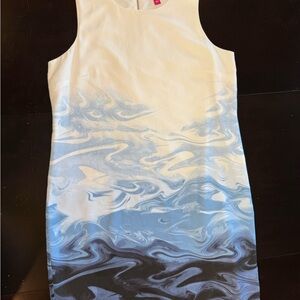 Vince Camuto, Blue and White Swirl Dress size 10